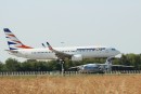 B737-800 Smartwings landing at Pardubice