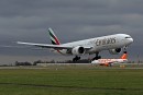 100. B777-31H(ER) Emirates poprvé v Praze